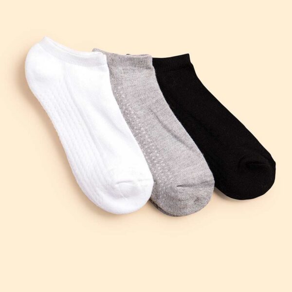 Calcetines Pack x 3 Mujer Mitzy Blanco/Gris/Negro