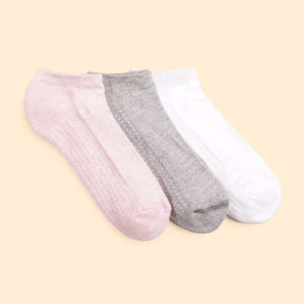 Calcetines Pack x 3 Mujer Mitzy Rosa/Blanco/Gris
