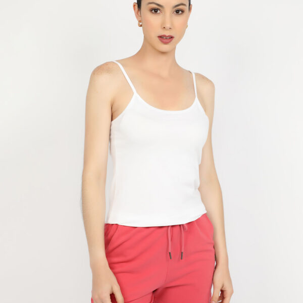 Top Mujer Rubí Core Tiras Blanco