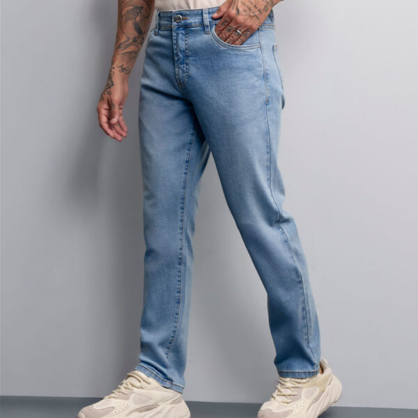 Jean Hombre Bruno Azul Medio
