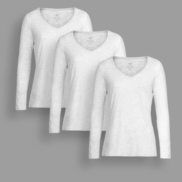 Pack de 3 polos manga larga Niquel Poly