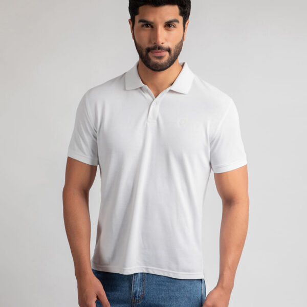 Polo Cuello Camisa Hombre Ashyto Blanco