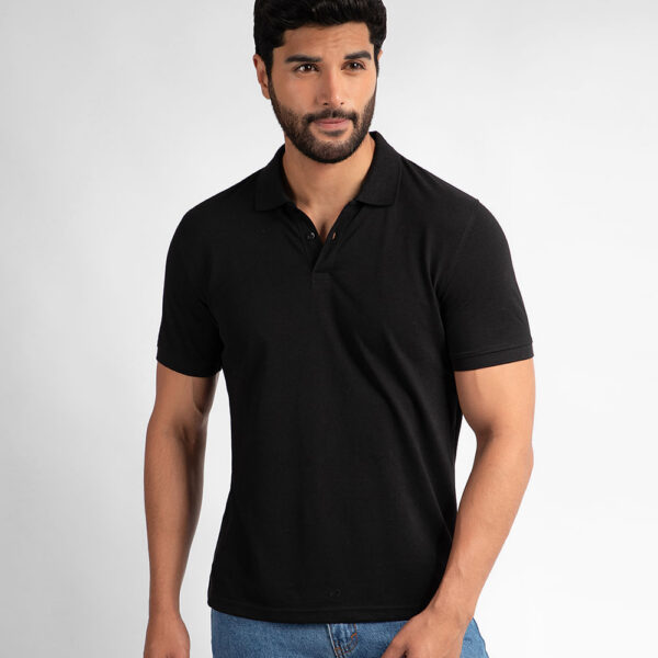 Polo Cuello Camisa Hombre Renato Negro