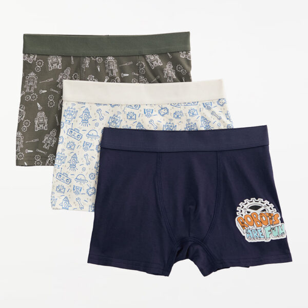 Boxer Pack x 3 Niño Lucas Verde Olivo