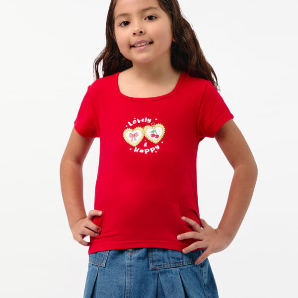 Polo Niña Gini Rojo Flama