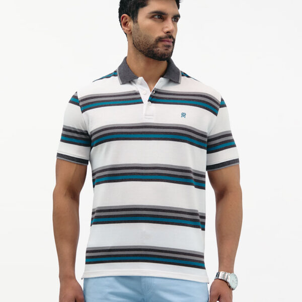 Polo Cuello Camisa Hombre Saylor Gris Cemento