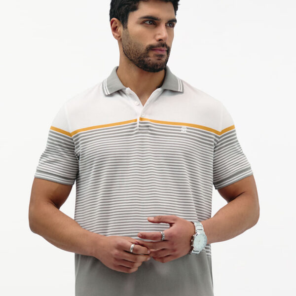 Polo Cuello Camisa Hombre Saylor Gris Claro