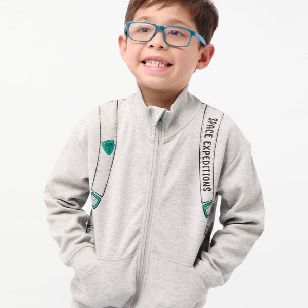 Polera Niño Fergus Gris Melange