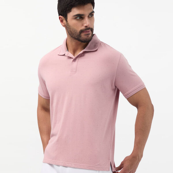 Polo Cuello Camisa Hombre Enzo Rosado Lavanda