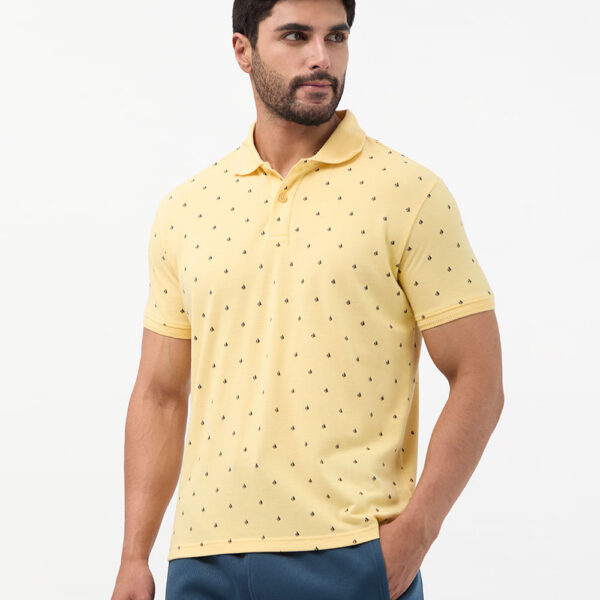 Polo Cuello Camisa Hombre Enzo Amarillo Pastel