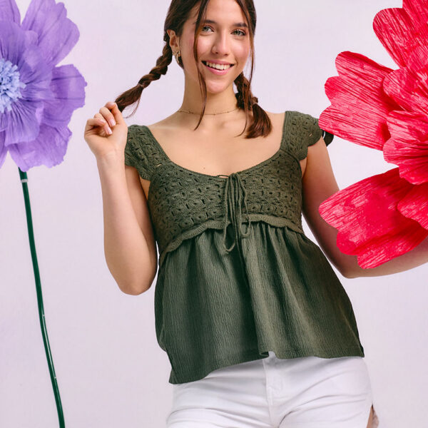 Top Mujer Lory Verde Olivo