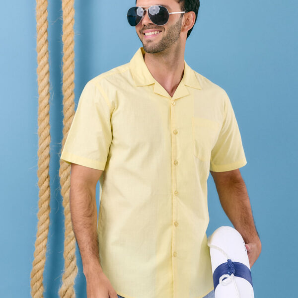 Camisa Hombre Eider Amarillo Pastel
