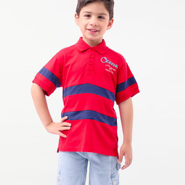 Polo Cuello Camisa Niño Zac Rojo Flama