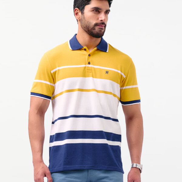 Polo Cuello Camisa Hombre Saylor Mostaza Golden