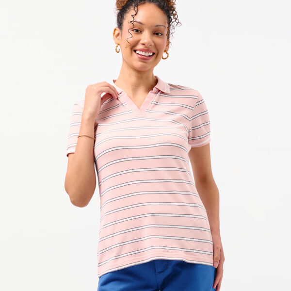 Polo Cuello Camisa Mujer Rose Rosado Wood