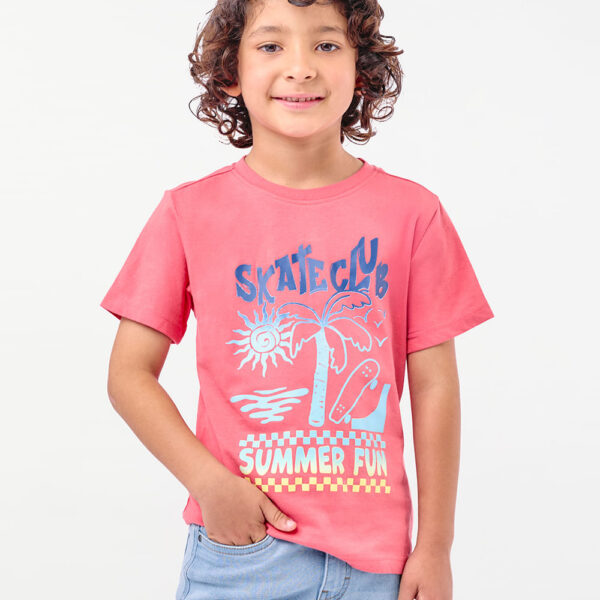 Polo Niño Eros Coral Carmin