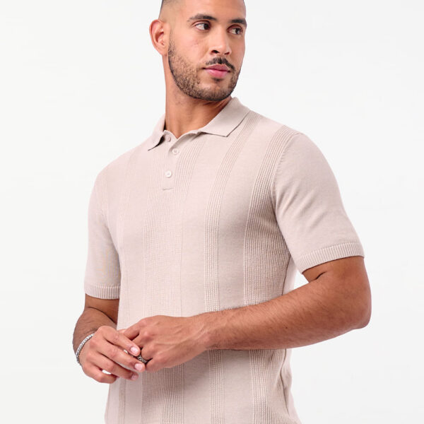 Polo Cuello Camisa Hombre Barcos Beige Arena