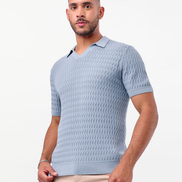 Polo Cuello Camisa Hombre Saenz Celeste Indigo