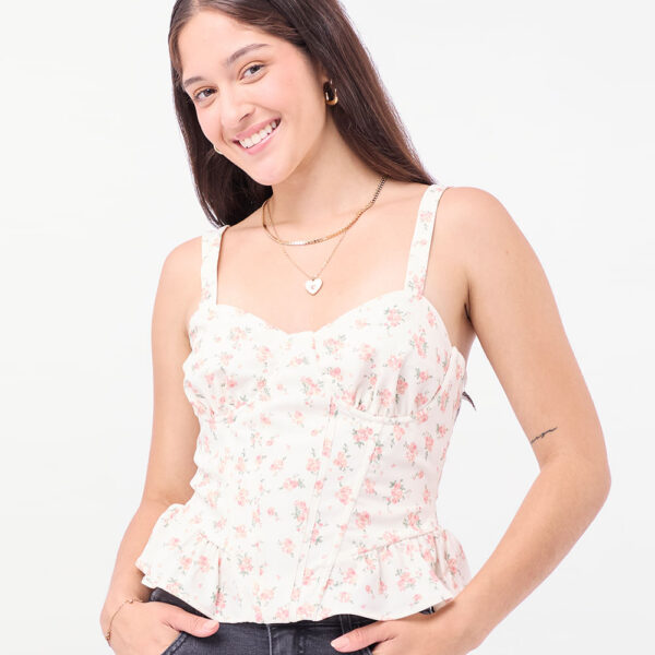 Top Mujer Tami Crema Pastel