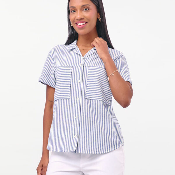 Blusa Mujer Camila Print Azul Náutico