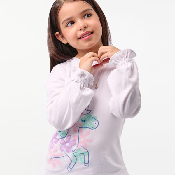 Polo Niña Mariamanda Blanco Optico