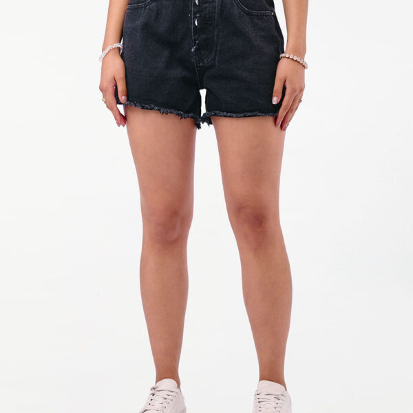 Short Mujer Black Denim