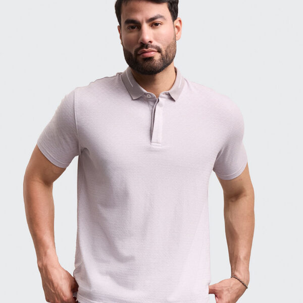 Polo Cuello Camisa Hombre Salazar Gris Claro