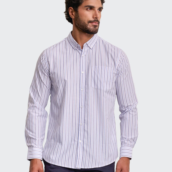 Camisa Hombre Piedro Azul Violeta