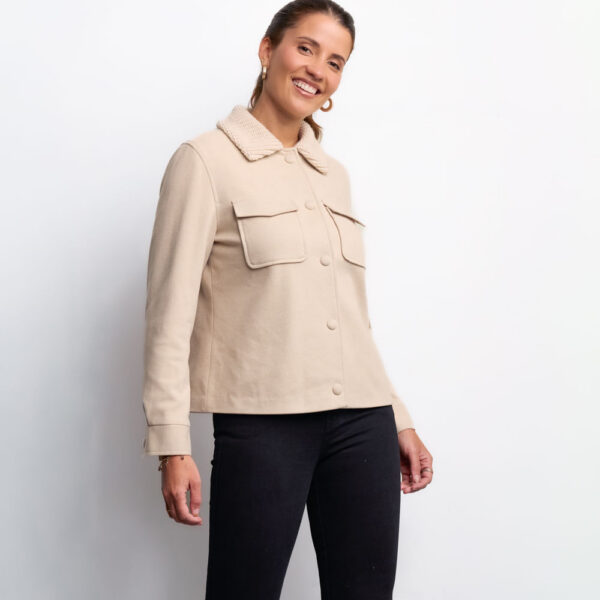 Casaca Mujer Rubi Beige Botanico