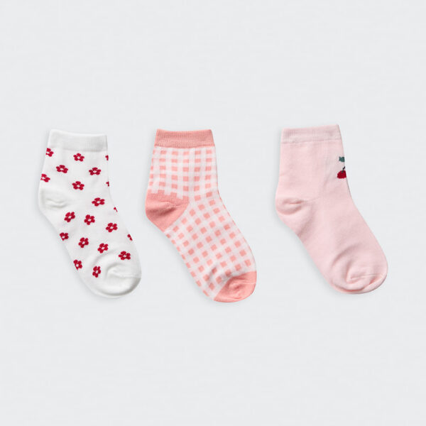 Calcetines Pack X3 Unidades Niña Mora Rosado