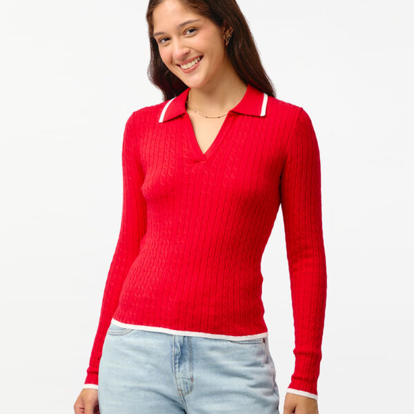Chompa Mujer Cona Rojo