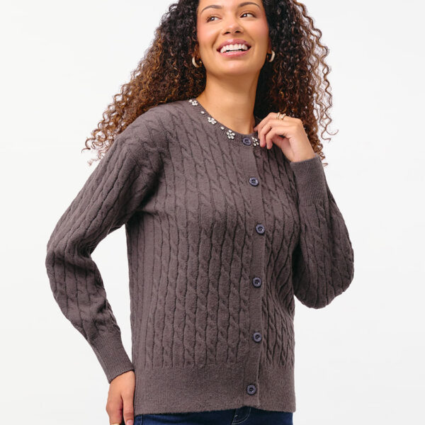 Chompa Mujer Chenil 3 Gris Noche