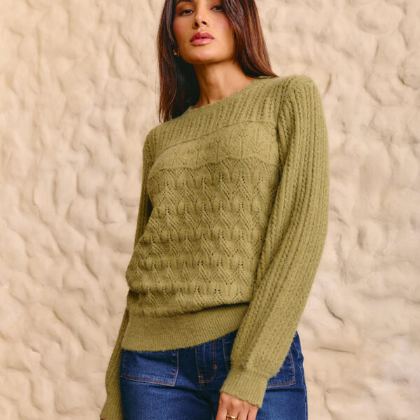 Chompa Mujer Alma Verde Olivo