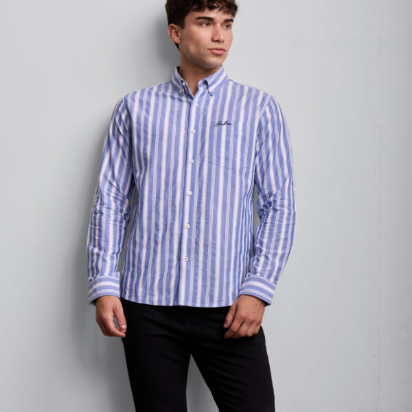 Camisa Hombre Adel Acero Lavanda