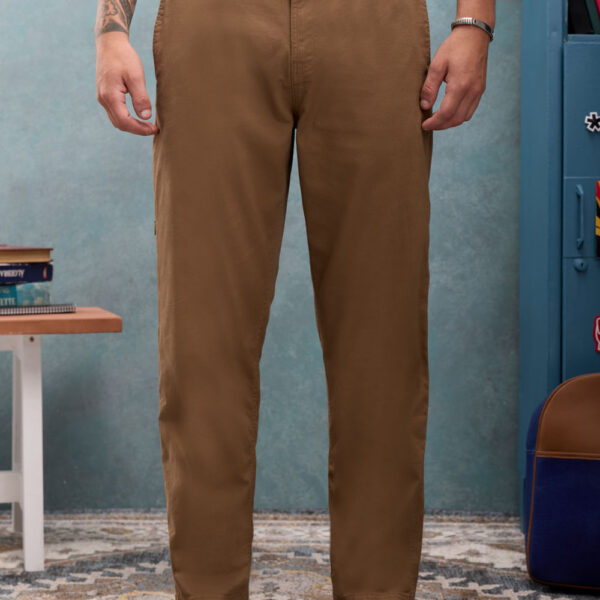 Pantalón Hombre Akos Marrón Claro