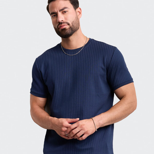 Polo Hombre Salas Azul Nautico Seda
