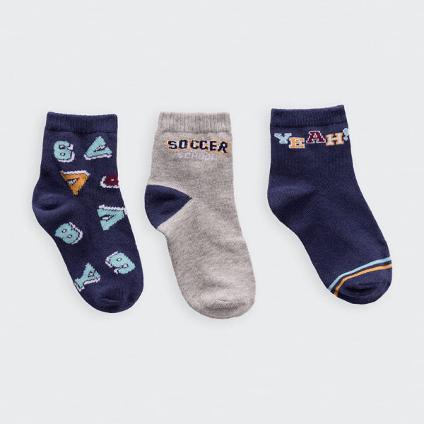 Calcetines Pack X3 Niño Mariano Azul/Melange/Azul
