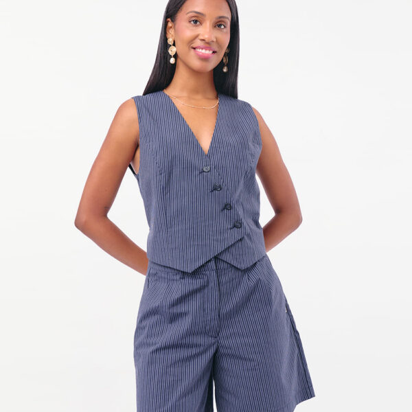 Chaleco Mujer Coralie Azul Campana