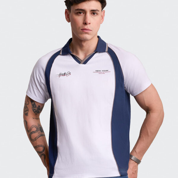 Polo Cuello Camisa Hombre Luque Blanco Optico