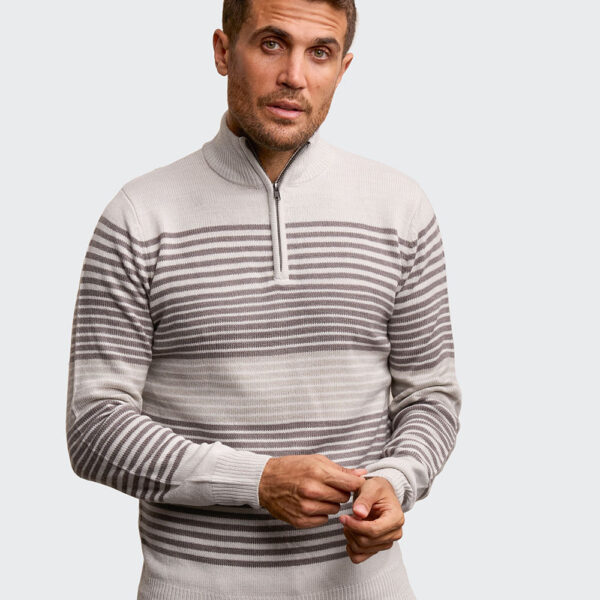 Chompa Hombre Zair Grey Fit Poly Htr