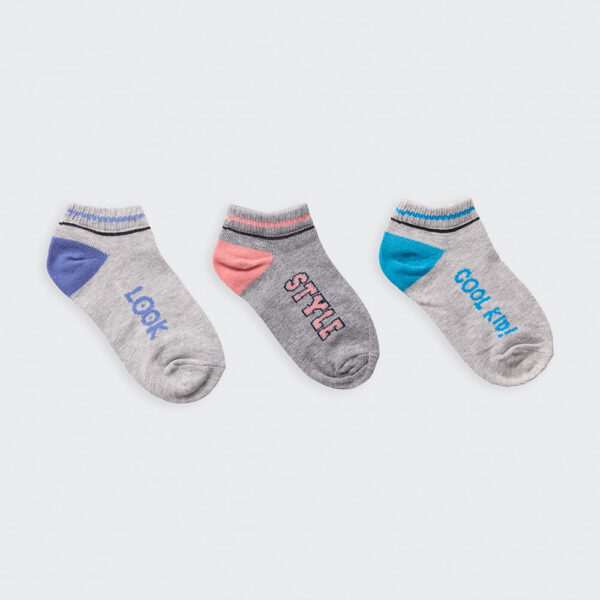 Calcetines Pack X3 Niño Milcar Melange Claro/Melange Claro/Melange Medio