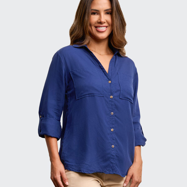 Blusa Mujer Miluska Azul Náutico