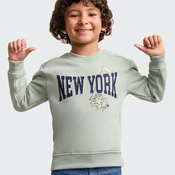 Polera Niño Franklin Verde Lichen