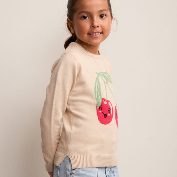 Chompa Niña Leonor Beige Crema
