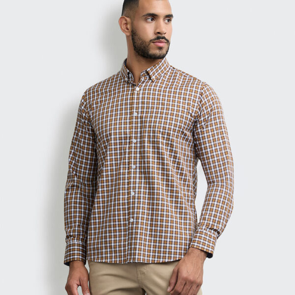 Camisa Hombre Piedro Camel Pardo