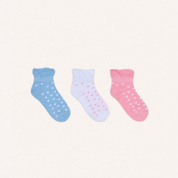 Calcetines Pack X3 Niña Nini Celeste/coco/rosado