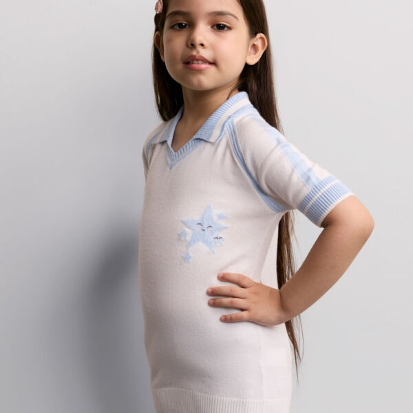 Polo Niña Elaia Blanco