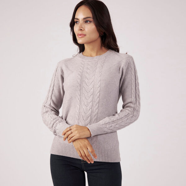 Chompa Mujer Mora Gris Melange