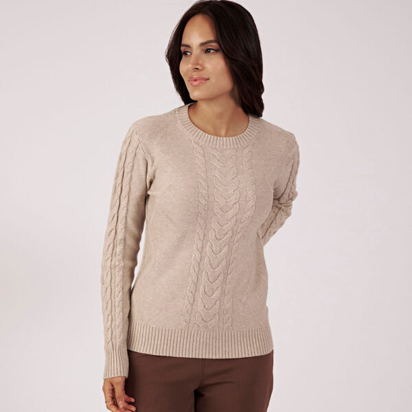 Chompa Mujer Mora Beige Natural