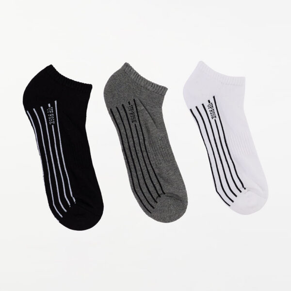 Calcetines Pack x 3 Hombre Marcos Blanco/Gris/Negro